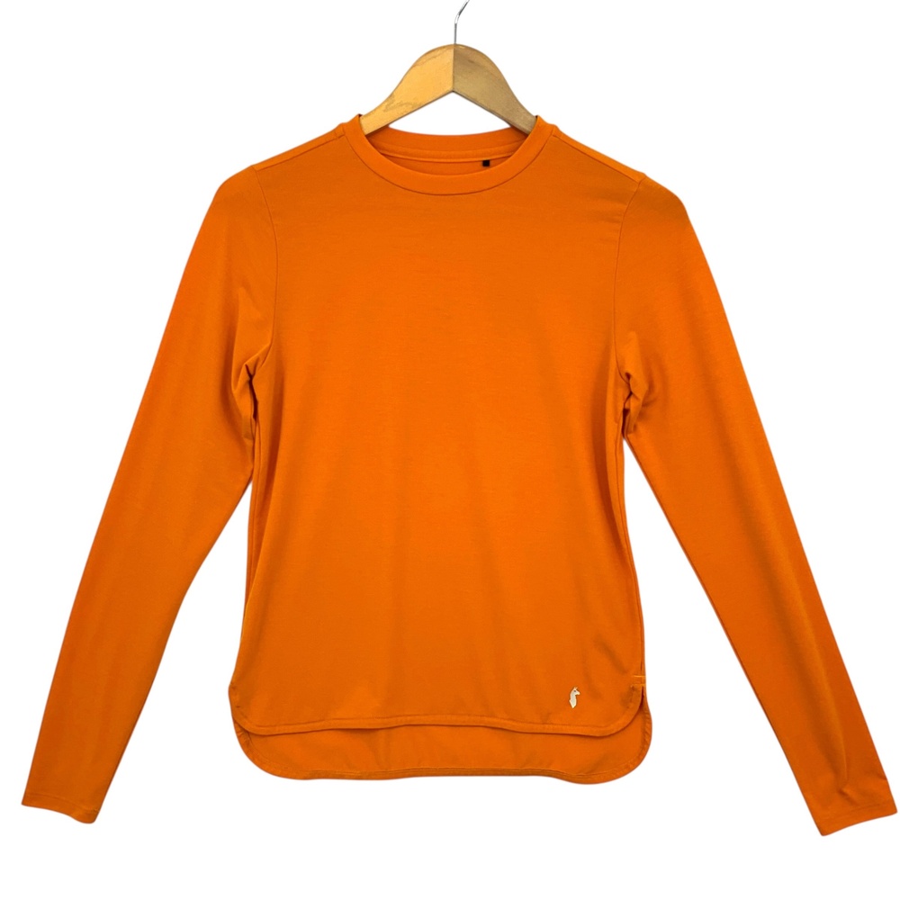 Cotopaxi Long Sleeve Shirt Womens XS Orange Crew Neck Stretch Tagless Top - Picture 1 of 11